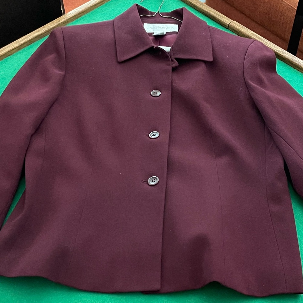 Jones New York Purple Blazer Tailored Suit Jacket